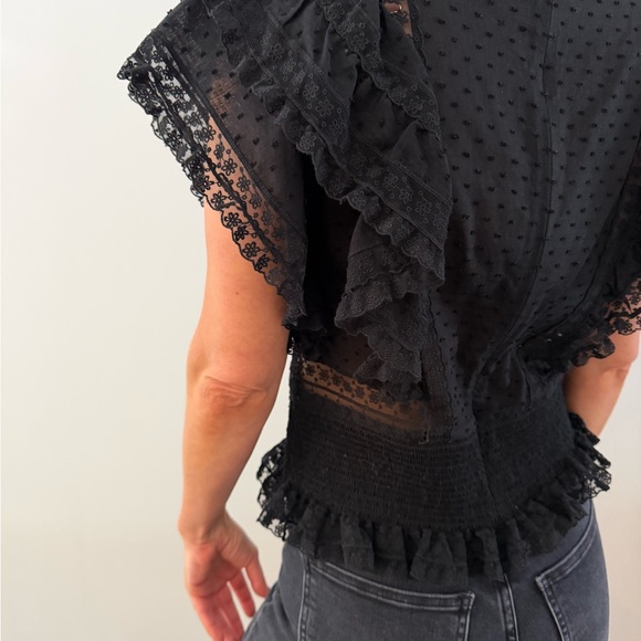 Zimmermann Hypnotic Lace Ruffle Top 🖤 - Picture 3 of 5